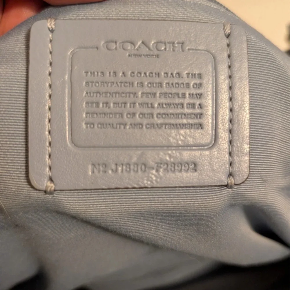 Coach Charcoal Leather Shoulder Bag - Picture 5 of 9